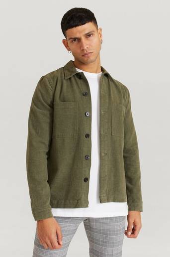 Studio Total Overshirt Twill With Pockets Grön