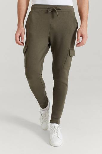 William Baxter Joggers Skinny Cargo Sweatpants Grön