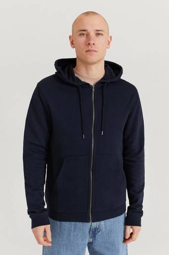 Kvarn Huvtröja Jubilee Zip Hoodie Blå