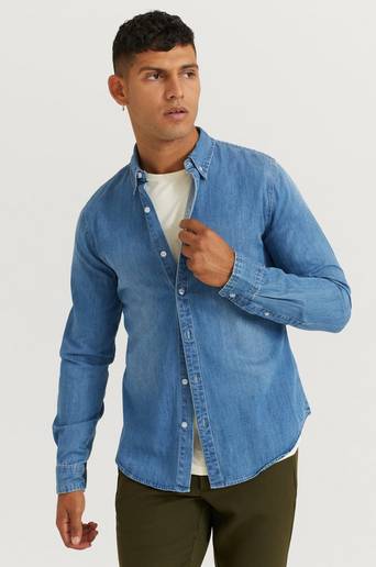 Studio Total Skjorta Classic Denim Shirt Blå