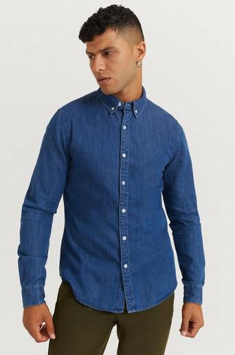 Studio Total Skjorta Classic Denim Shirt Blå