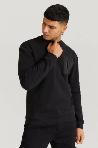 Studio Total Sweatshirt Tech Crew Svart