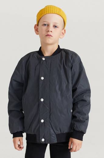 Stayhard Mini Bomberjacka Reversible Reflective Pile Svart