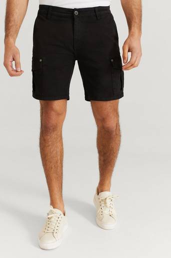 Studio Total Shorts Slim Cargo Shorts Svart