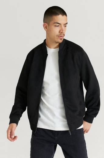 Studio Total Bomberjacka Fake Suede Bomber Svart