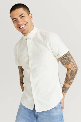 Studio Total Skjorta Melker Short Sleeve Shirt Natur