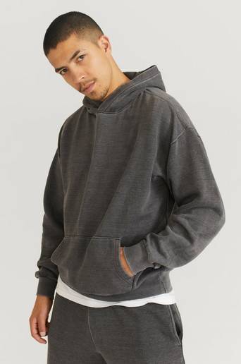 William Baxter Hoodie Washed Hoodie Svart