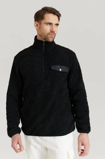 Studio Total Tröja Half Zip Pile Svart