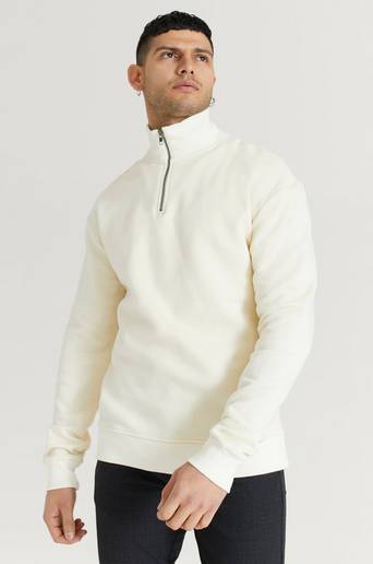 Studio Total Sweatshirt 1/2 Zip Rib Collar Sweater Vit