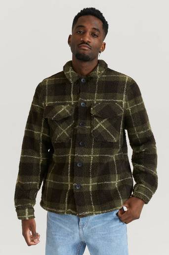 William Baxter Overshirt Flap Overshirt Pile Grön