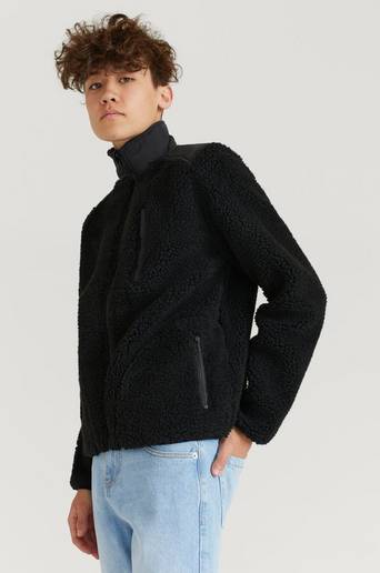 Studio Total Tröja Contrast Pile Jacket Svart