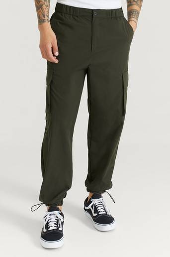 Studio Total Cargobyxor Loose Nylon Pant Grön