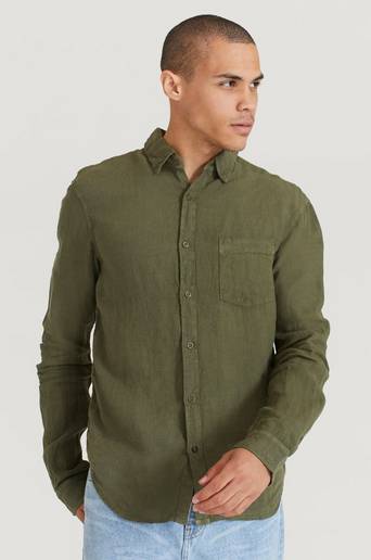 Studio Total Skjorta Classic Linen Shirt Grön