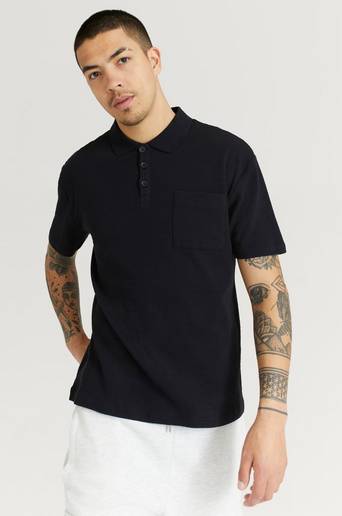 Studio Total Pikétröja Structured Polo Shirt Svart