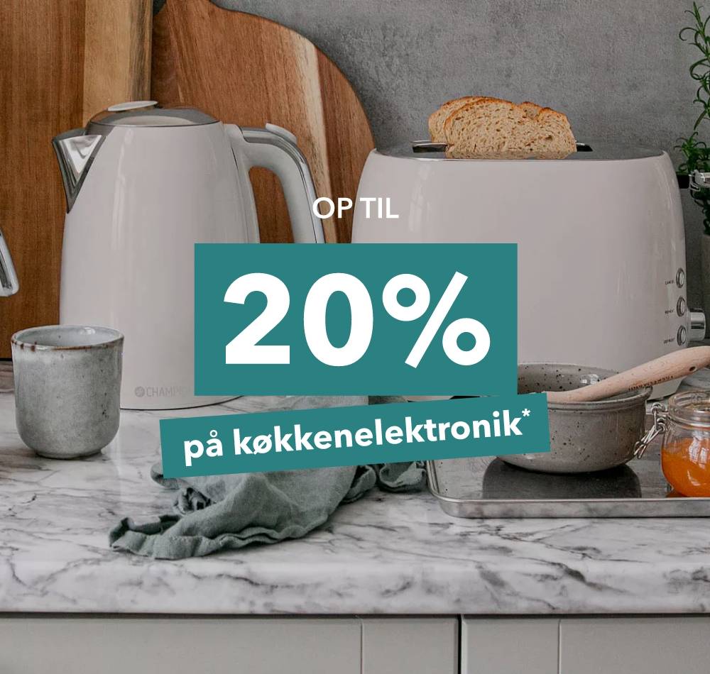 Op til 20% på køkkenmaskiner og husholdningsprodukter