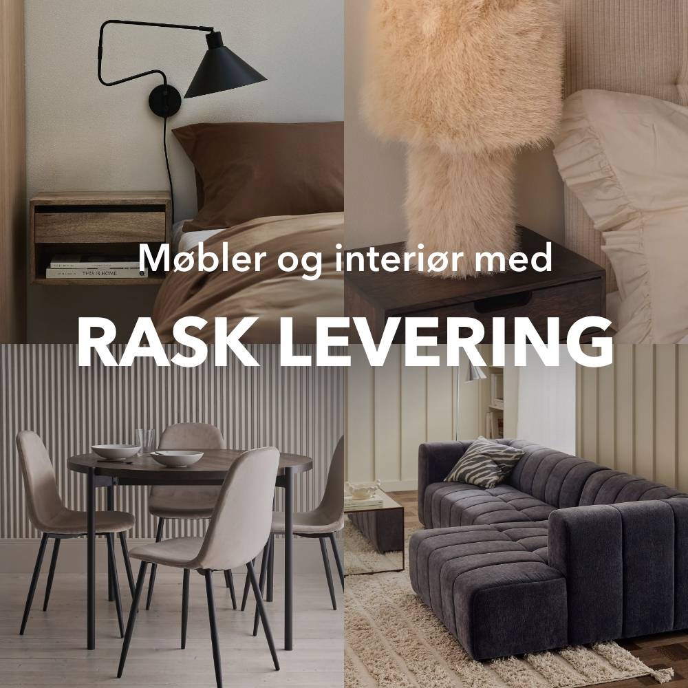 Møbler og interiør med rask levering