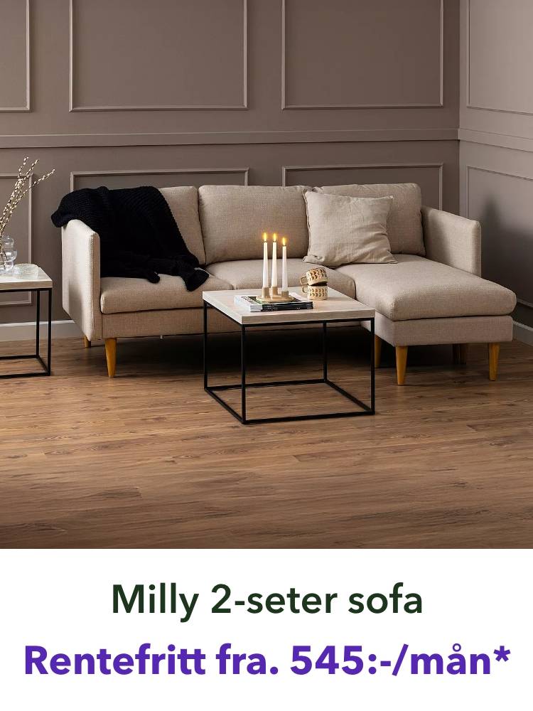 AC Design Furniture Sofa 2-seter med sjeselong Milly