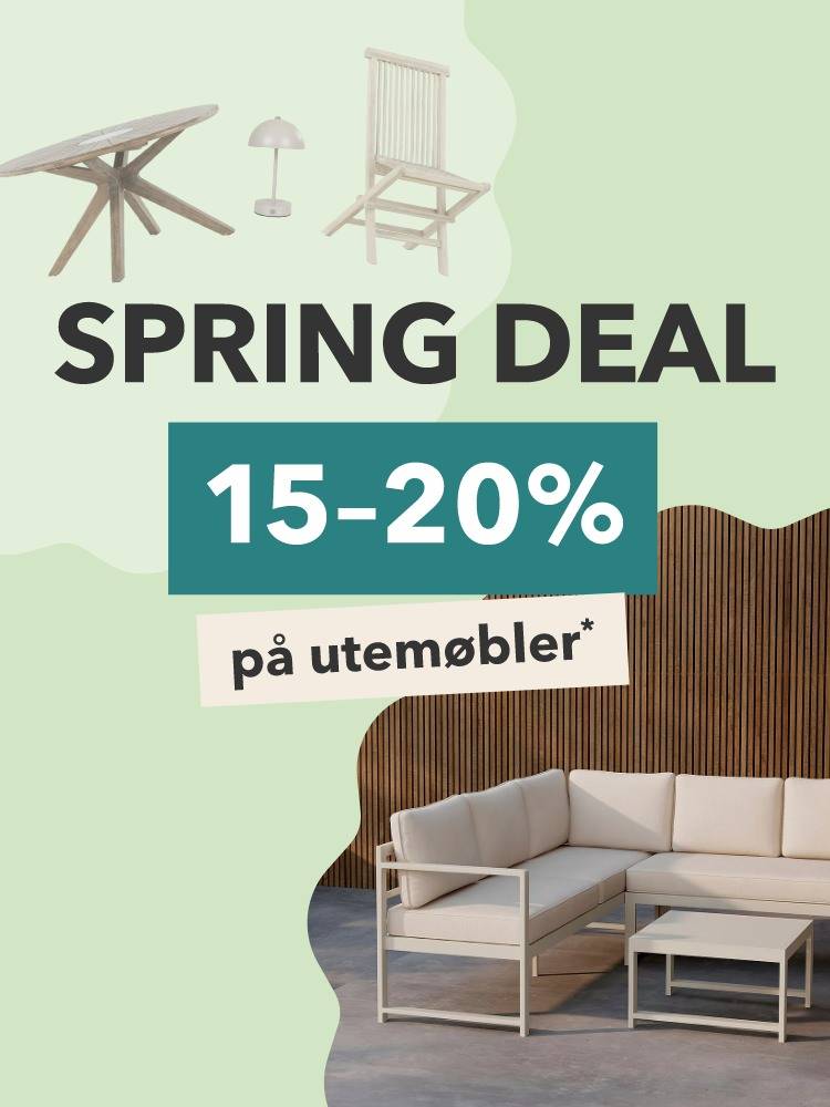 15–20% på utemøbler