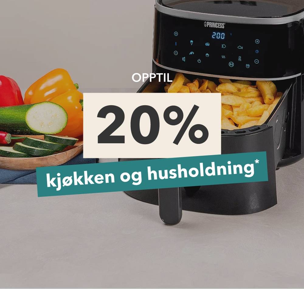 Opptil 20% på kjøkken & husholdning*