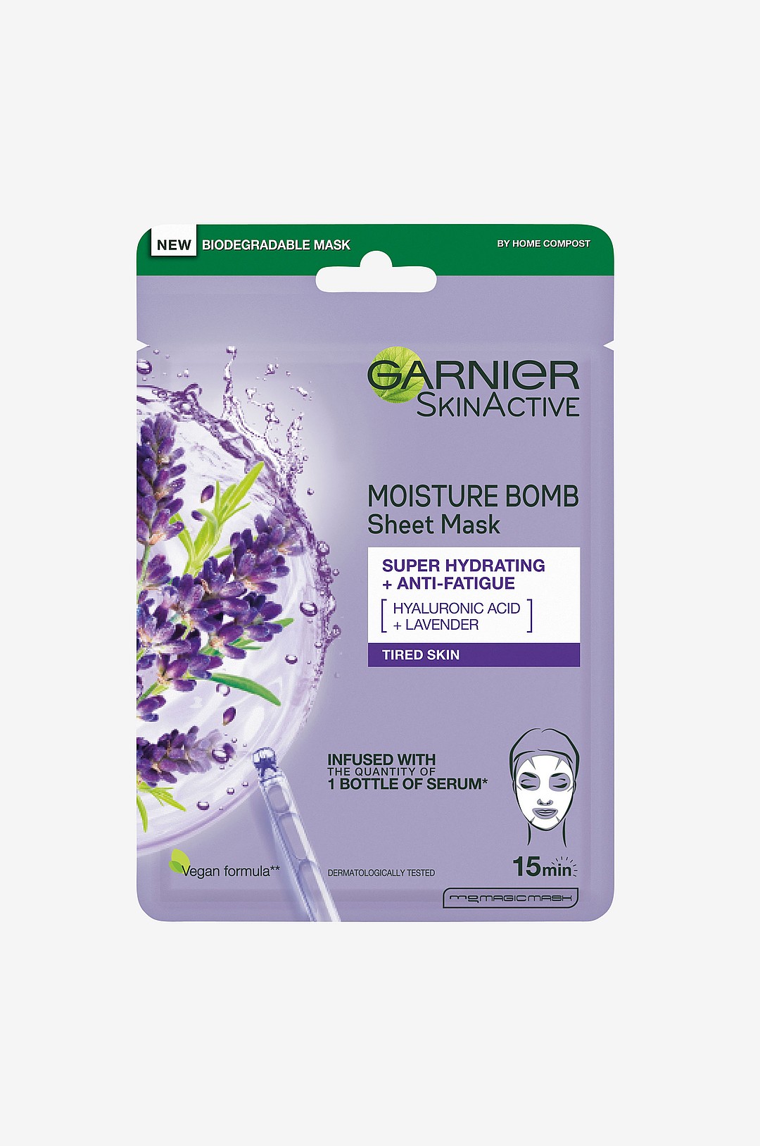 Garnier - Skin Active Moisture Bomb Tissue Mask Lavender