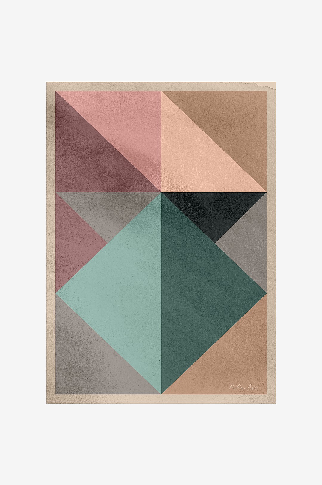 Malerifabrikken - Poster Triangle 1 - Flerfärgad