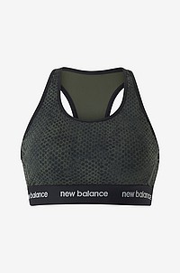 New Balance - Sport-bh Medium Support Sleek Printed Pace Bra - Svart