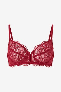 La Redoute Collections - Jade Bh med hel kupa - Röd