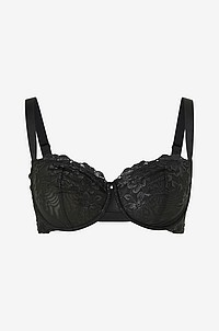 Zizzi - Bygel-bh Lewa, Balconette Bra - Svart