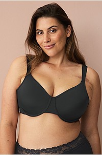 Ellos Plus collection - Bygel-bh med formpressade, ovadderade kupor - Svart
