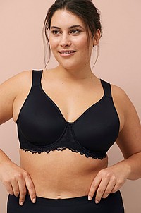 Ellos Plus collection - Bygel-bh med Spetsdetalj - Svart