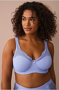 Ellos Plus collection - Bygel-bh med spetsdetaljer - Blå