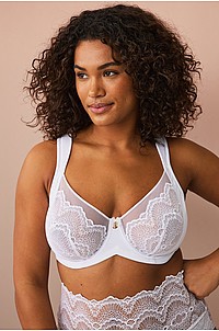 Ellos Plus collection - Bygel-bh med spetsdetaljer - Vit