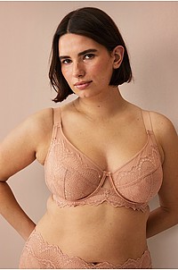 Ellos Plus collection - Bygel-bh i spets - Beige