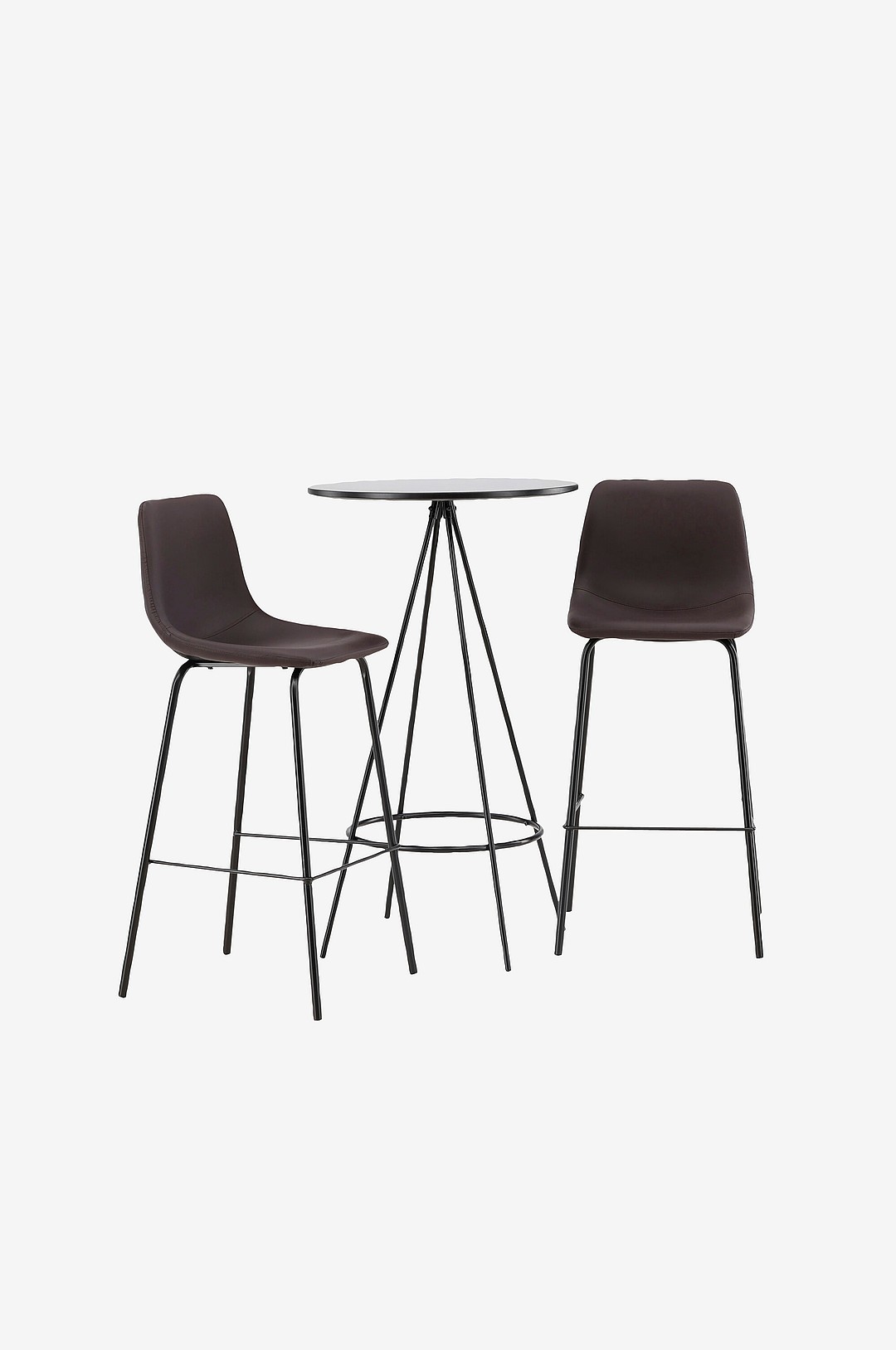 Venture Home - Matgrupp Bistro med 2st stolar Alexi - Svart