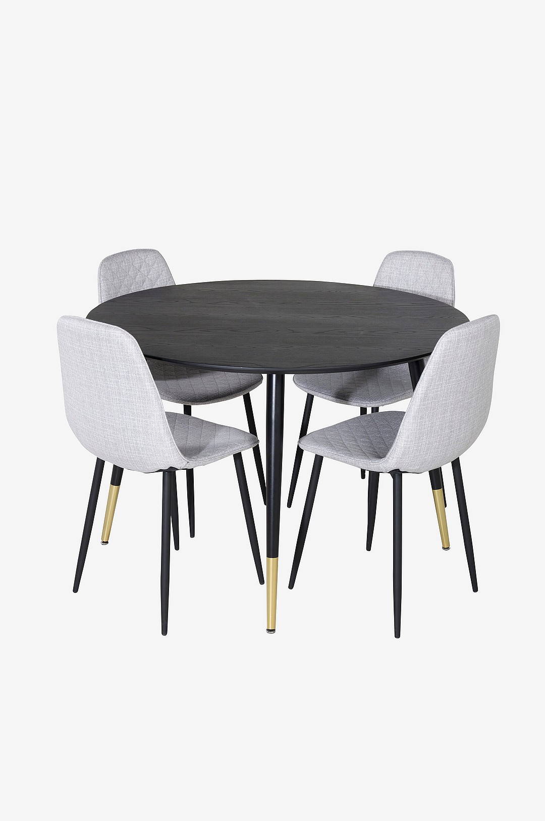 Venture Home - Matgrupp Dipp med 4st stolar Polar - Svart