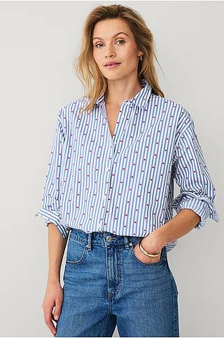 Skjorte i bomuldspoplin