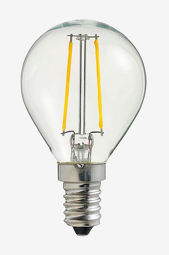 Lyspære E14 LED Filament Illumpære Klar 1W