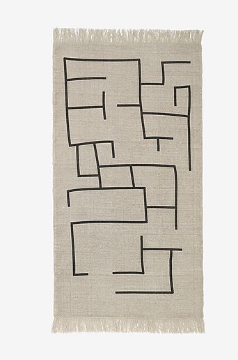 Kids Concept Teppe – geometrisk grå 90×130 cm