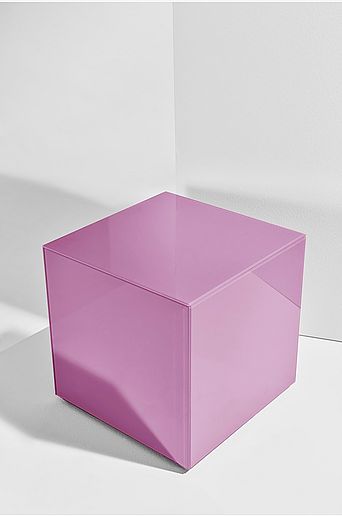 Pastill Pop kube i farget glass 35×35 cm