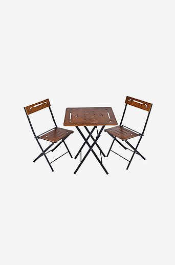 Hagesett med bord og stoler (3 deler) Oval