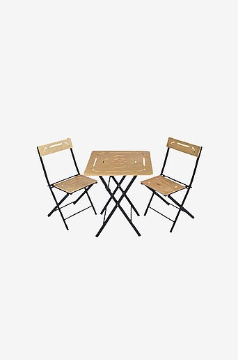 Hagesett med bord og stoler (3 deler) Oval