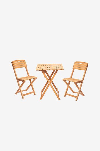 Hagesett med bord og stoler (3 deler) Miya 003