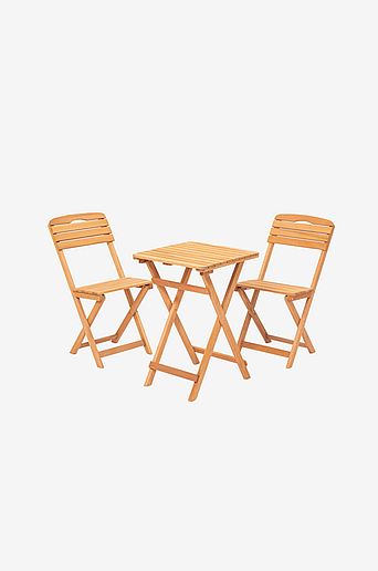 Hagesett med bord og stoler (3 deler) Miya 000