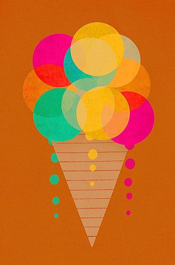 Pelcasa Poster Neon Ice Cream