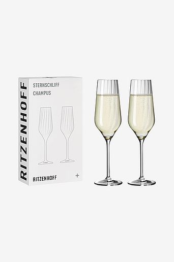 Ritzenhoff Champagneglass Sternschliff 2-pk