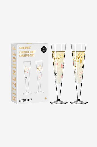 Ritzenhoff Champagneglass Goldnacht 2-pk