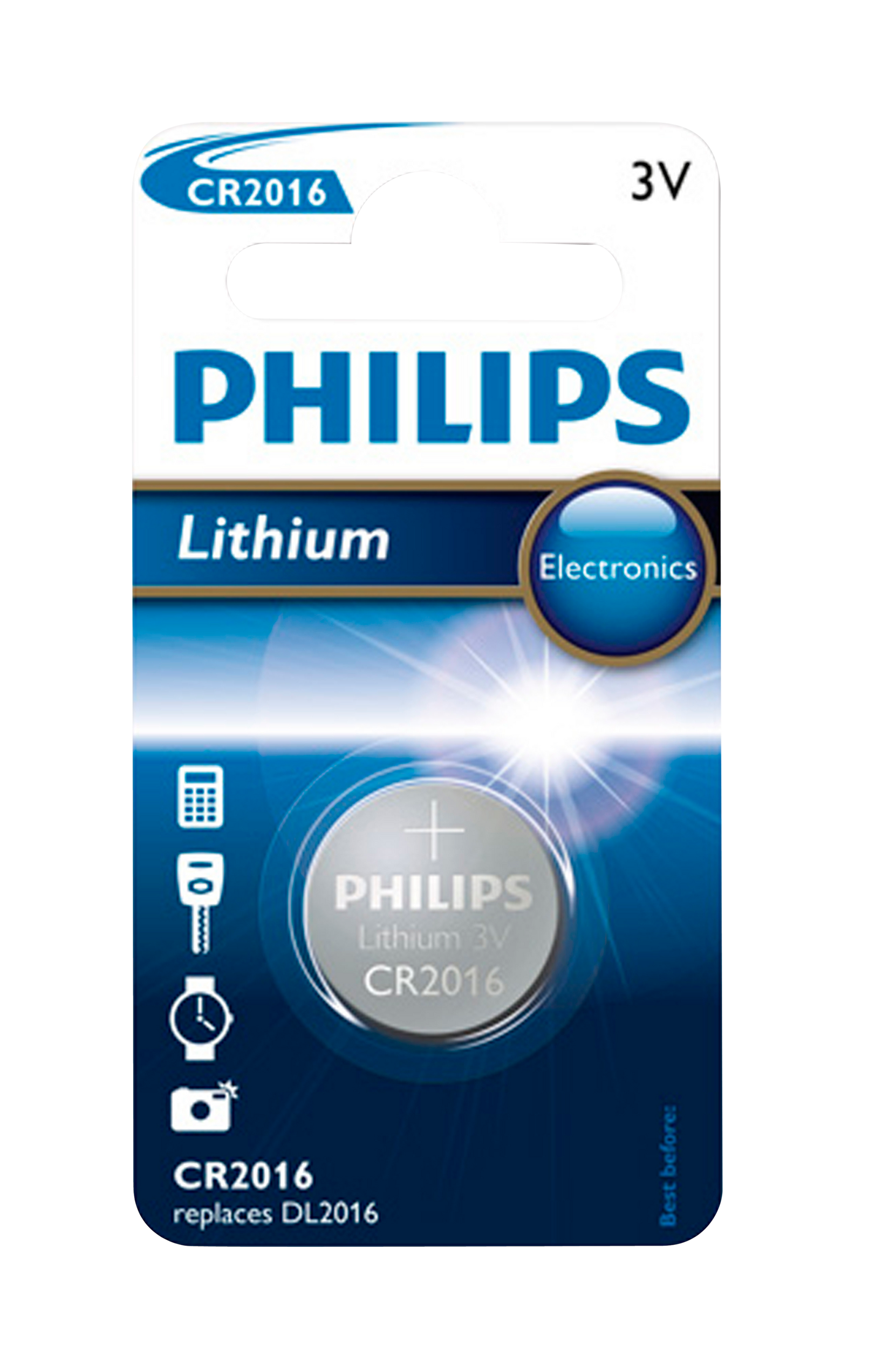 CR2016 3V, 1/pakk., Philips