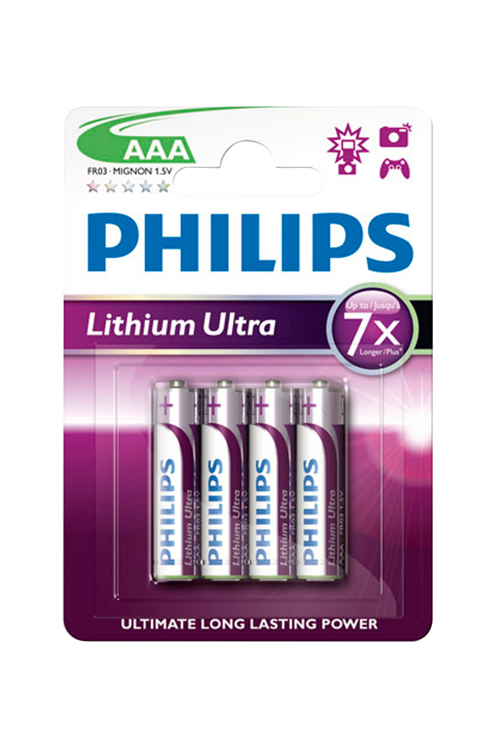 Ultra Litium FR03, 4/pakk., Philips