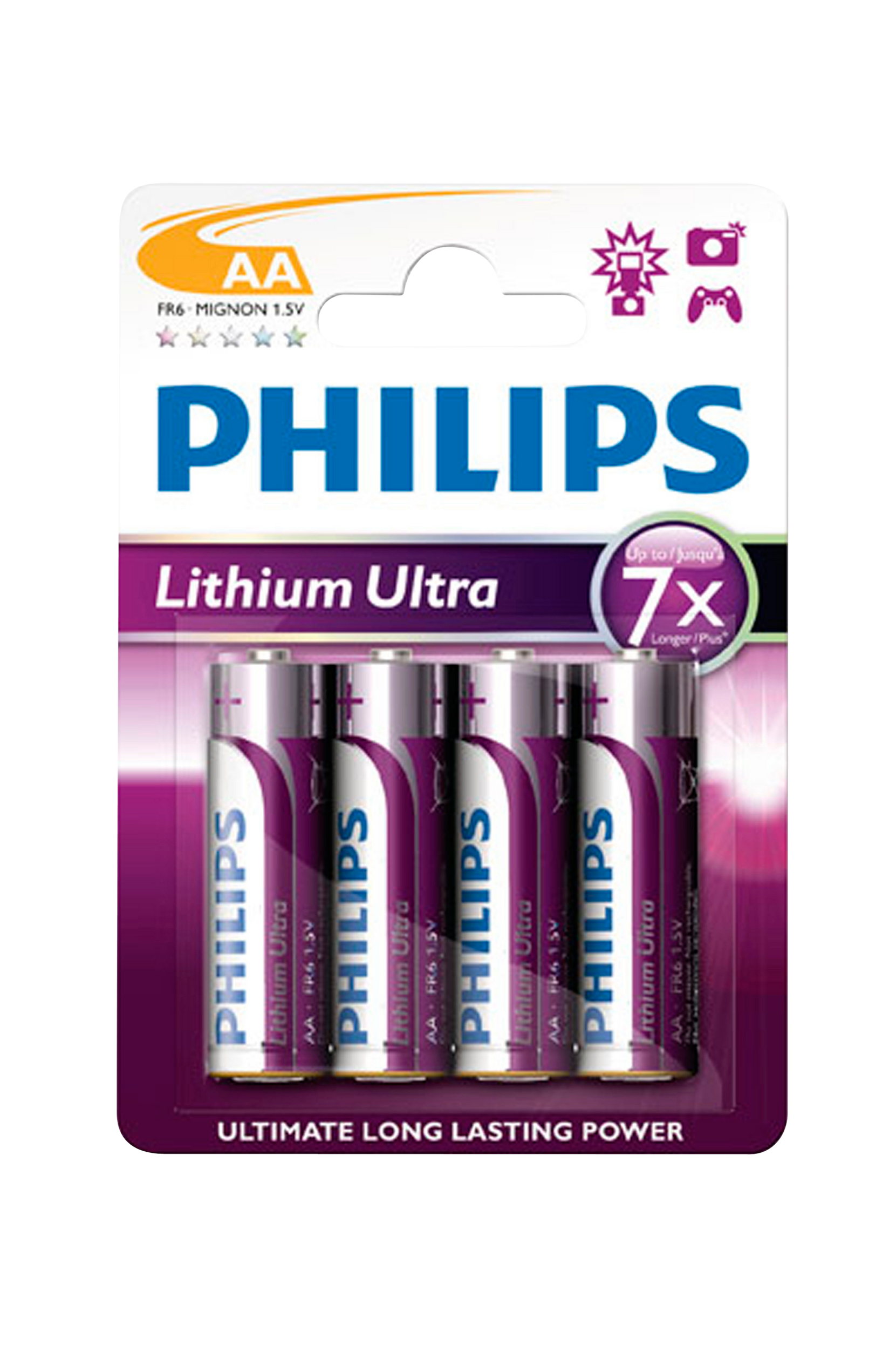Ultra Litium AA FR06 -akut, 4/pakk., Philips