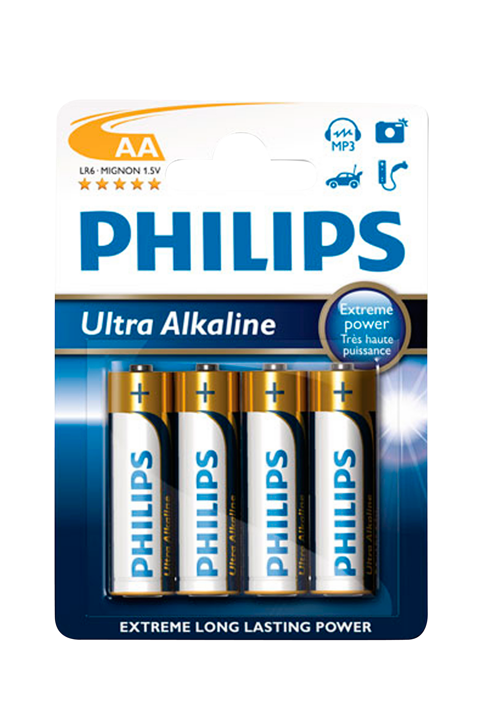 Ultra Alkaline AA, 4/pakk., Philips